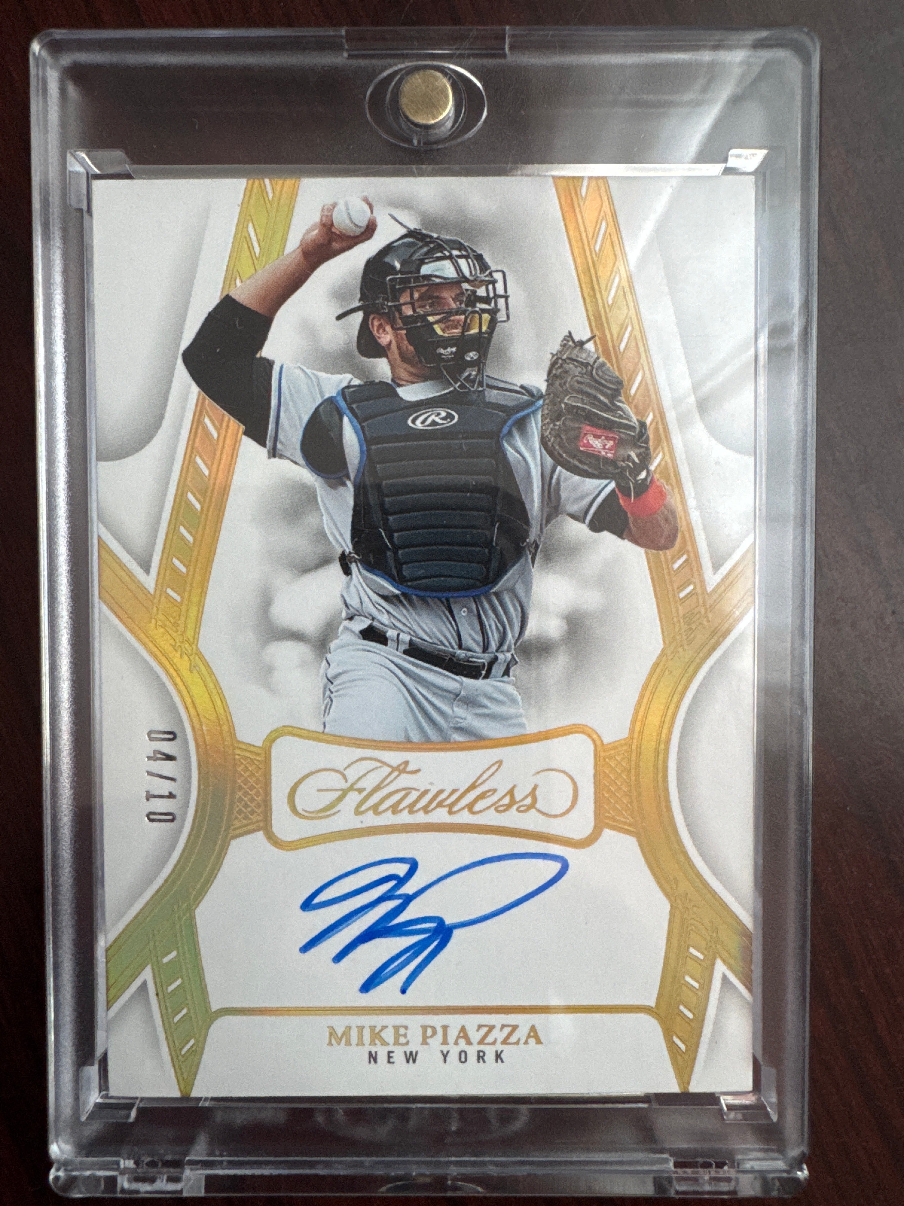 2025 Panini Flawless Mike Piazza FA-MP Flawless Autographs On Card Auto 4/10