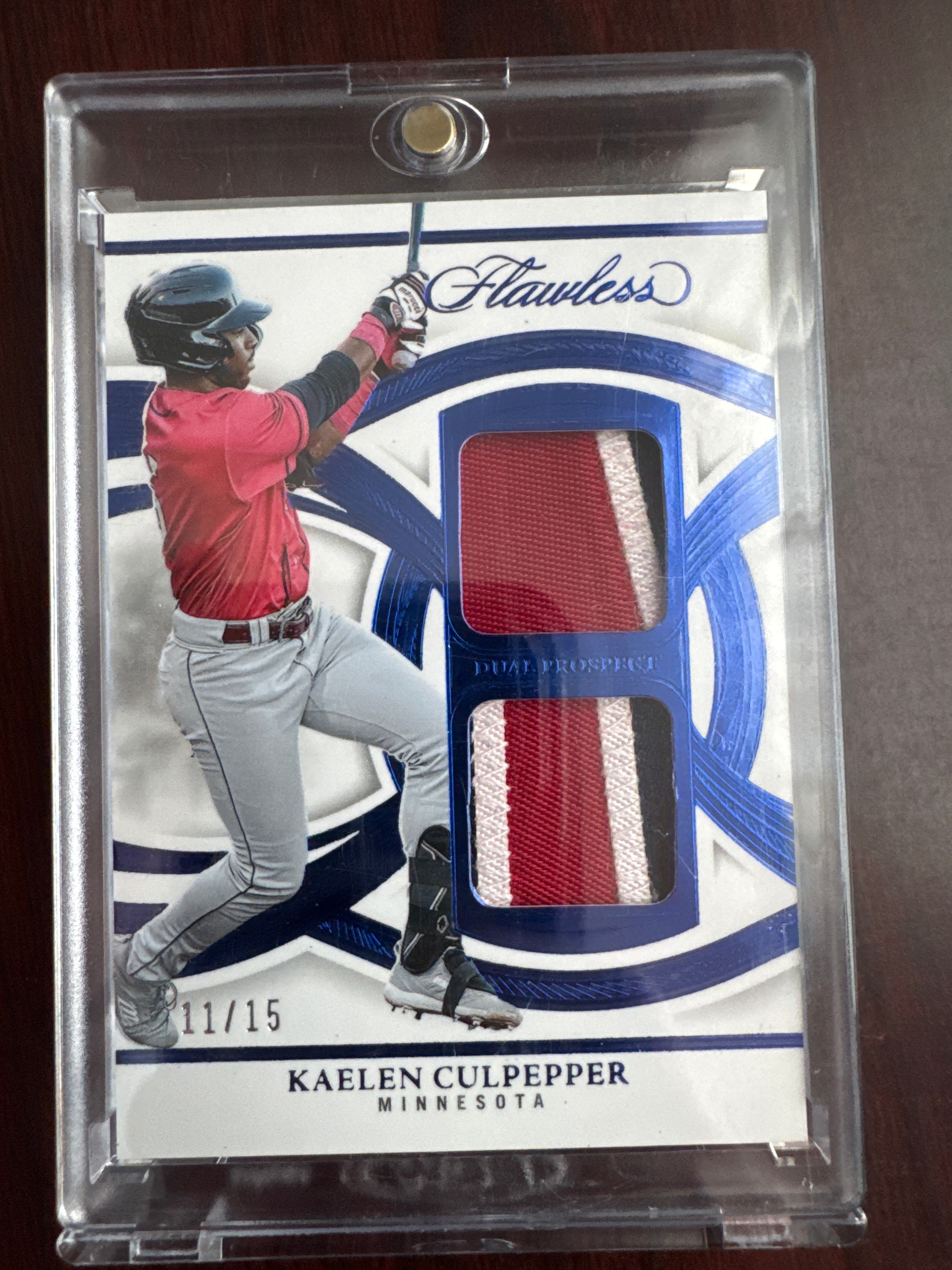 2025 Panini Flawless Kaelen Culpepper DPP-KC Dual Prospects Patch 11/15