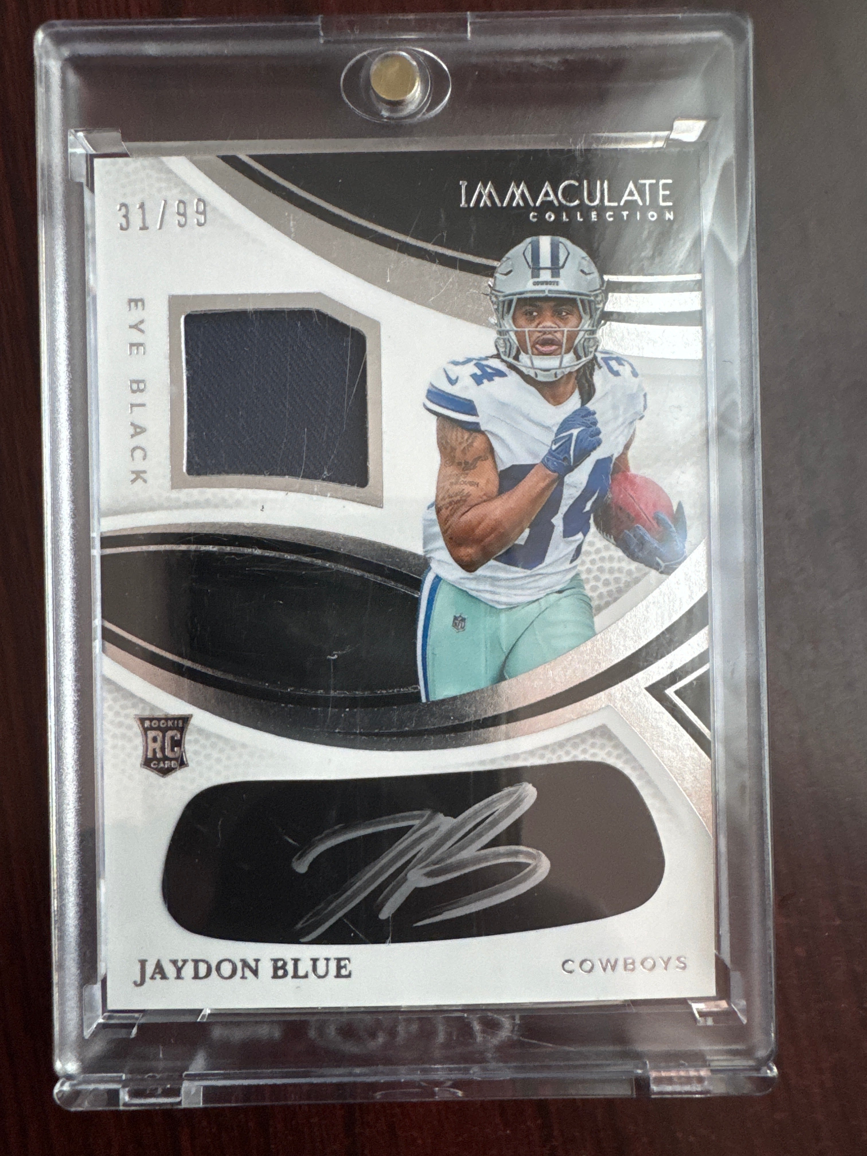 2025 Panini Immaculate Collection Jaydon Blue REBH-JBE Eye Black Jersey 31/99