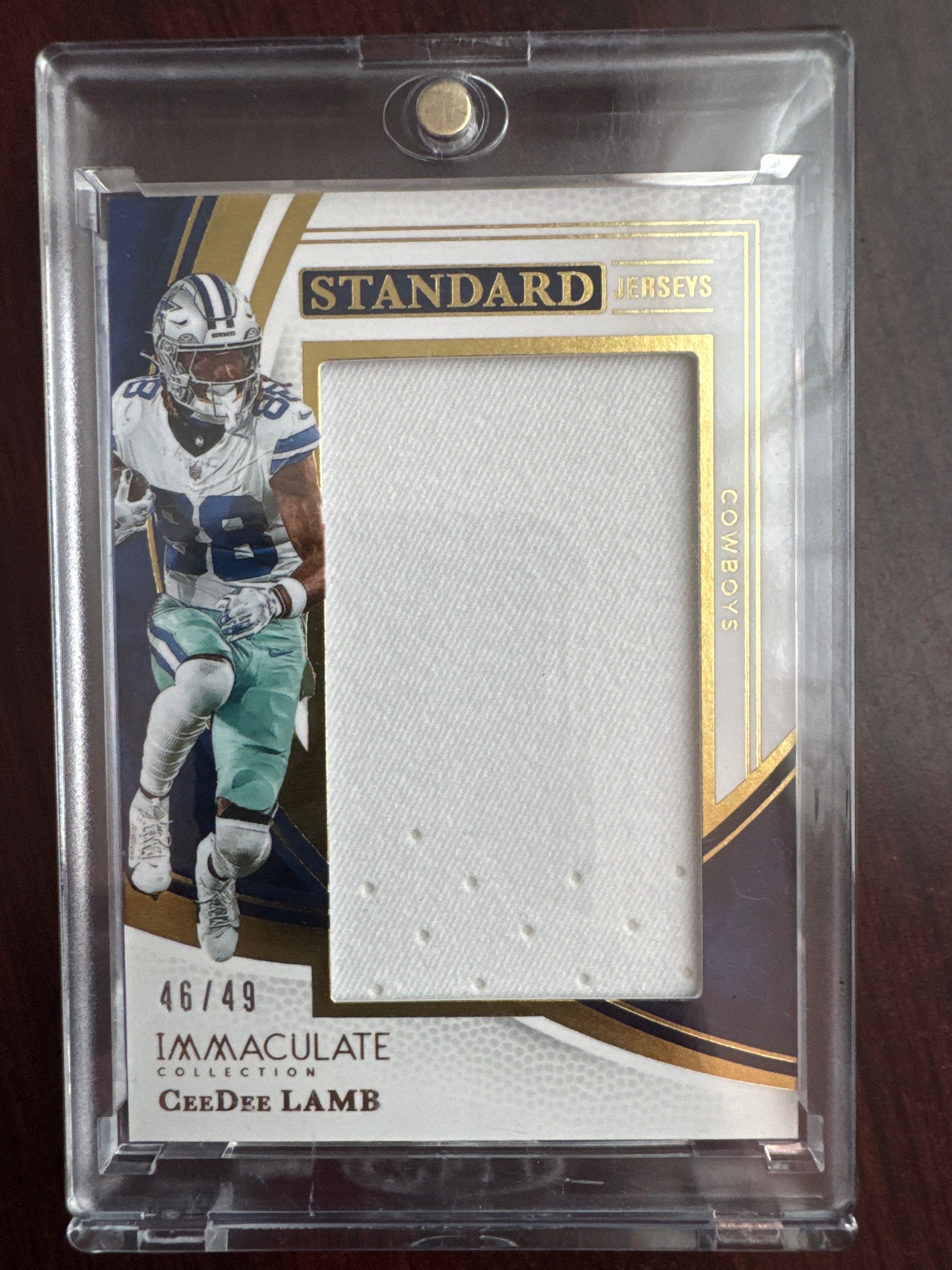 2025 Panini Impeccable CeeDee Lamb ISJ-CLB Standard Jerseys - Large Patch 46/49