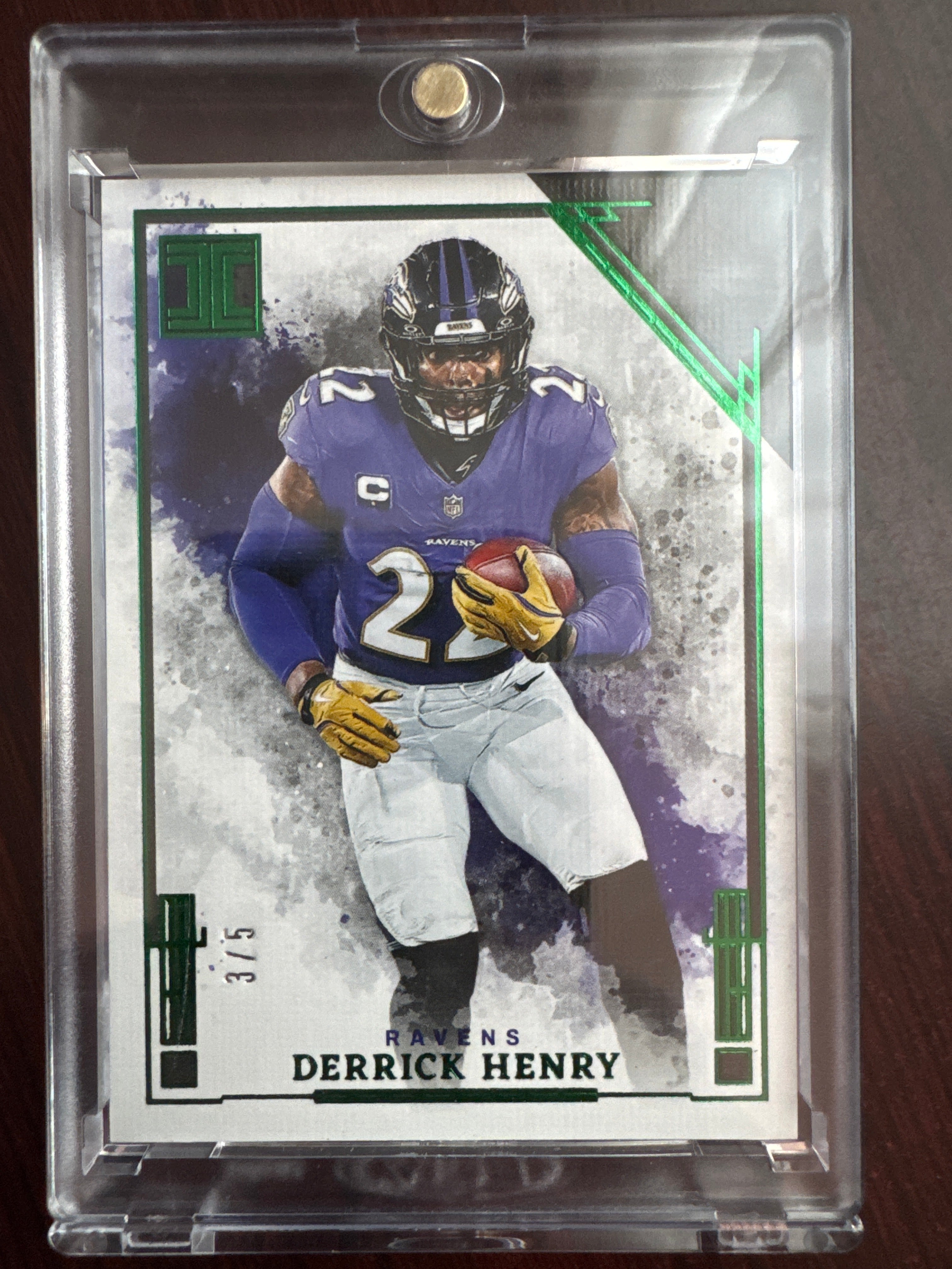 2025 Panini Impeccable Derrick Henry #6 Emerald Parallel 3/5