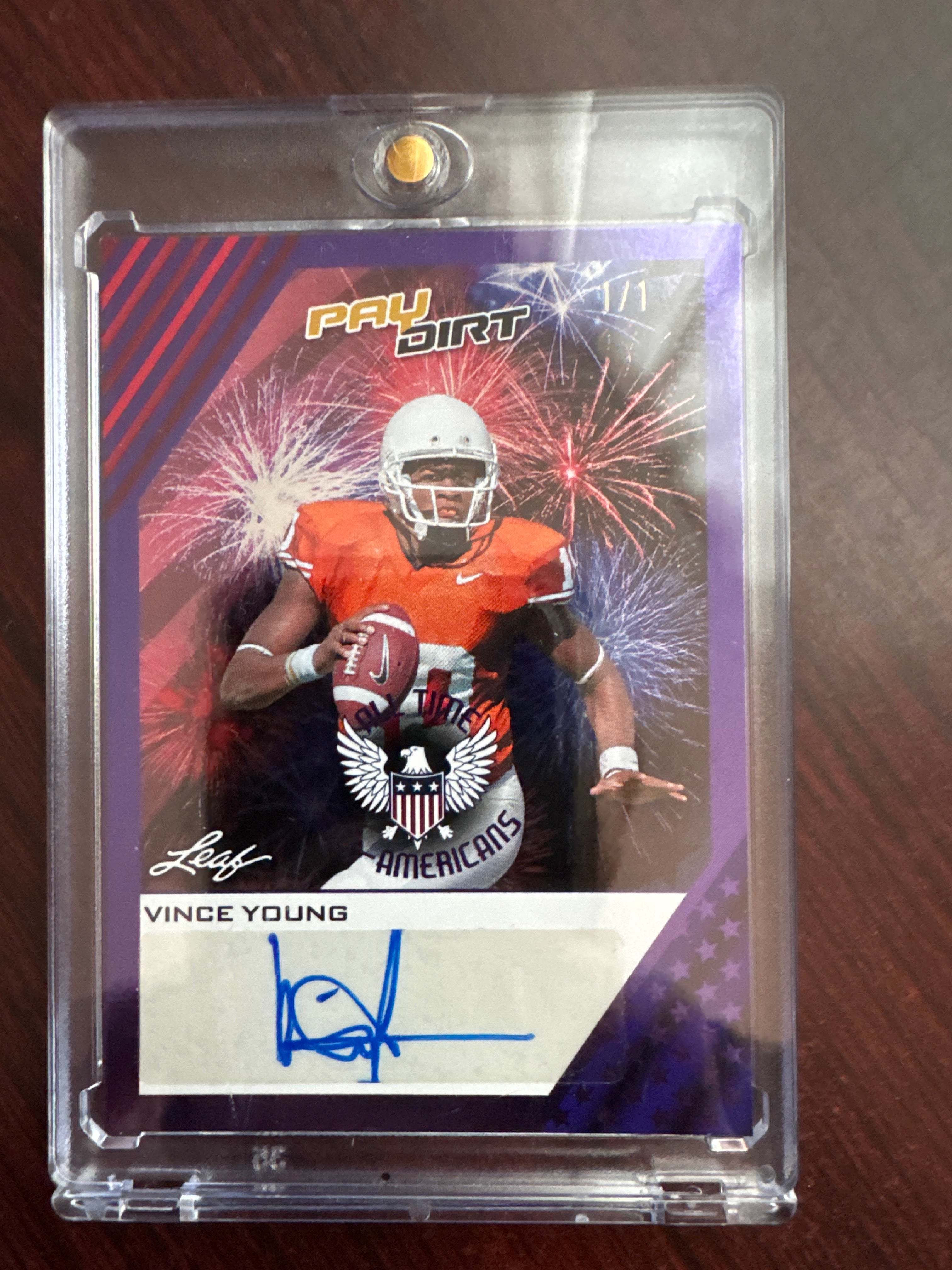 2026 Leaf Metal Vince Young AA-VY1 All Americans Auto Purple 1/1