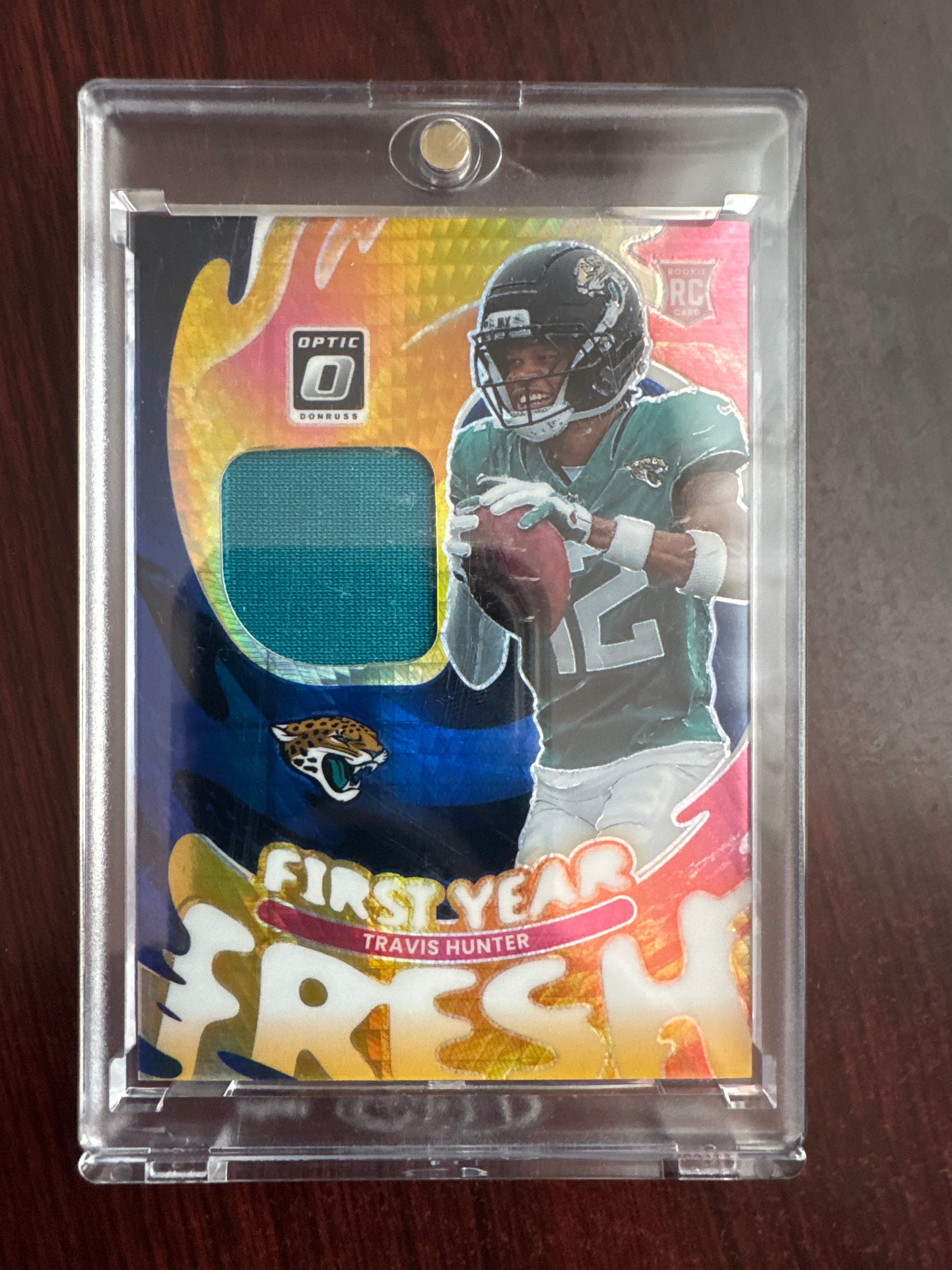 2025 Panini Donruss Optic Travis Hunter FYFBH-THR First Year Fresh Patch RC