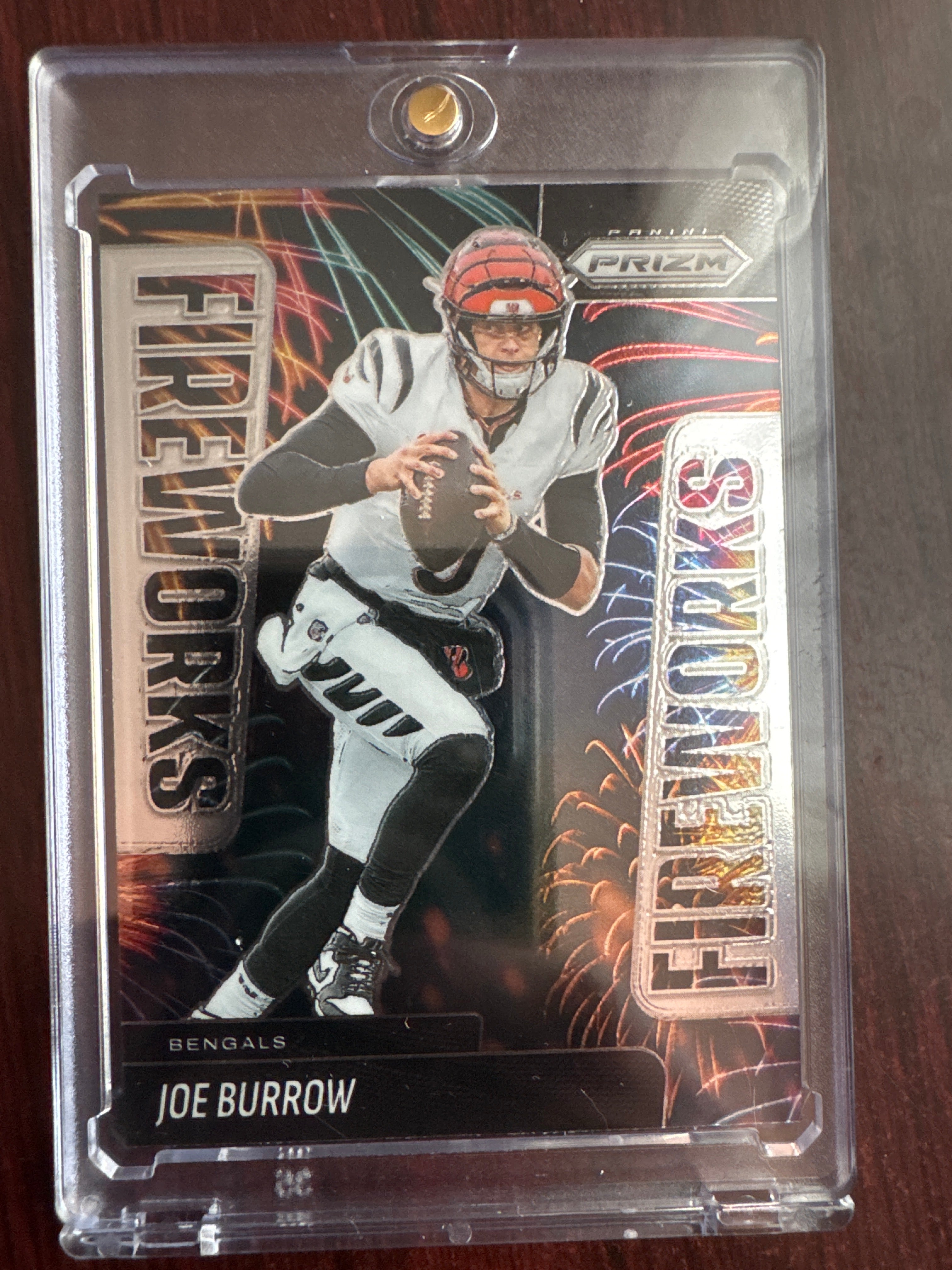 2025 Panini Prizm Joe Burrow #25 Fireworks Silver Prizm Parallel