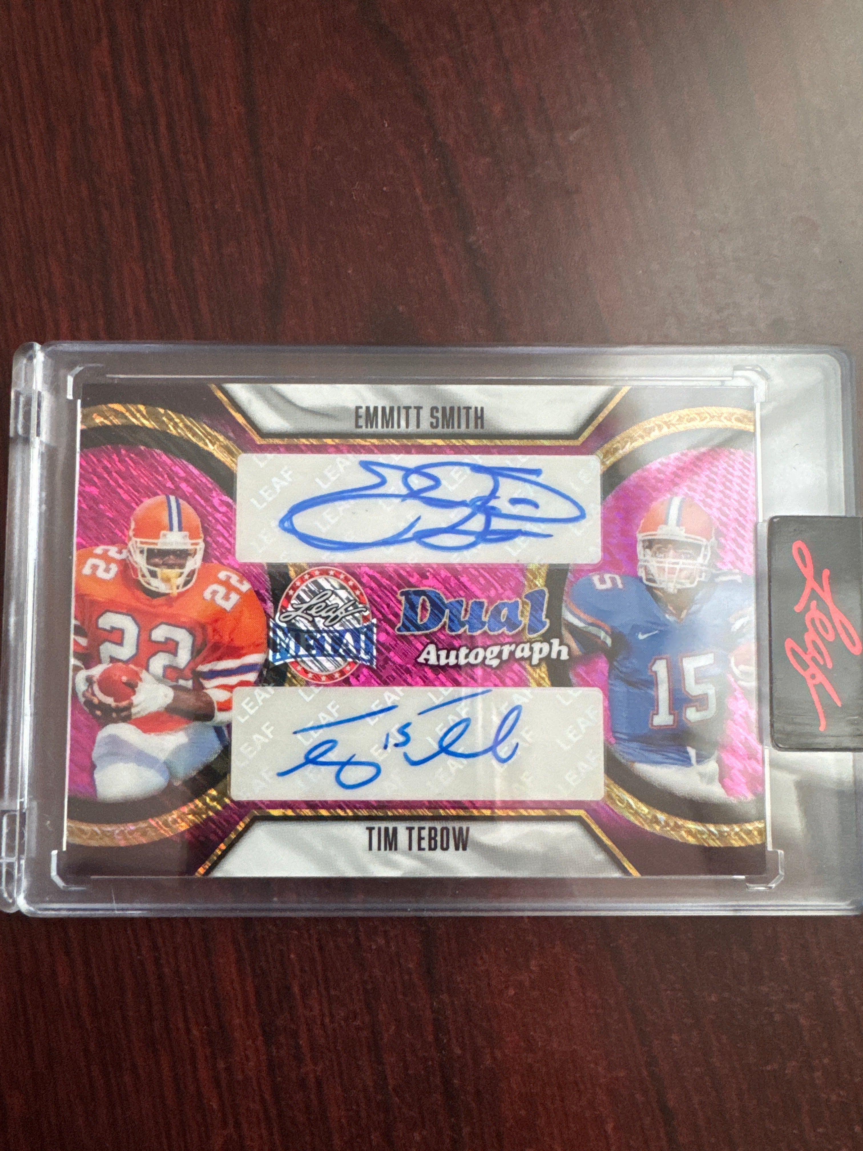 2026 Leaf Metal Emmitt Smith / Tim Tebow DA-12 Dual Auto 1/1