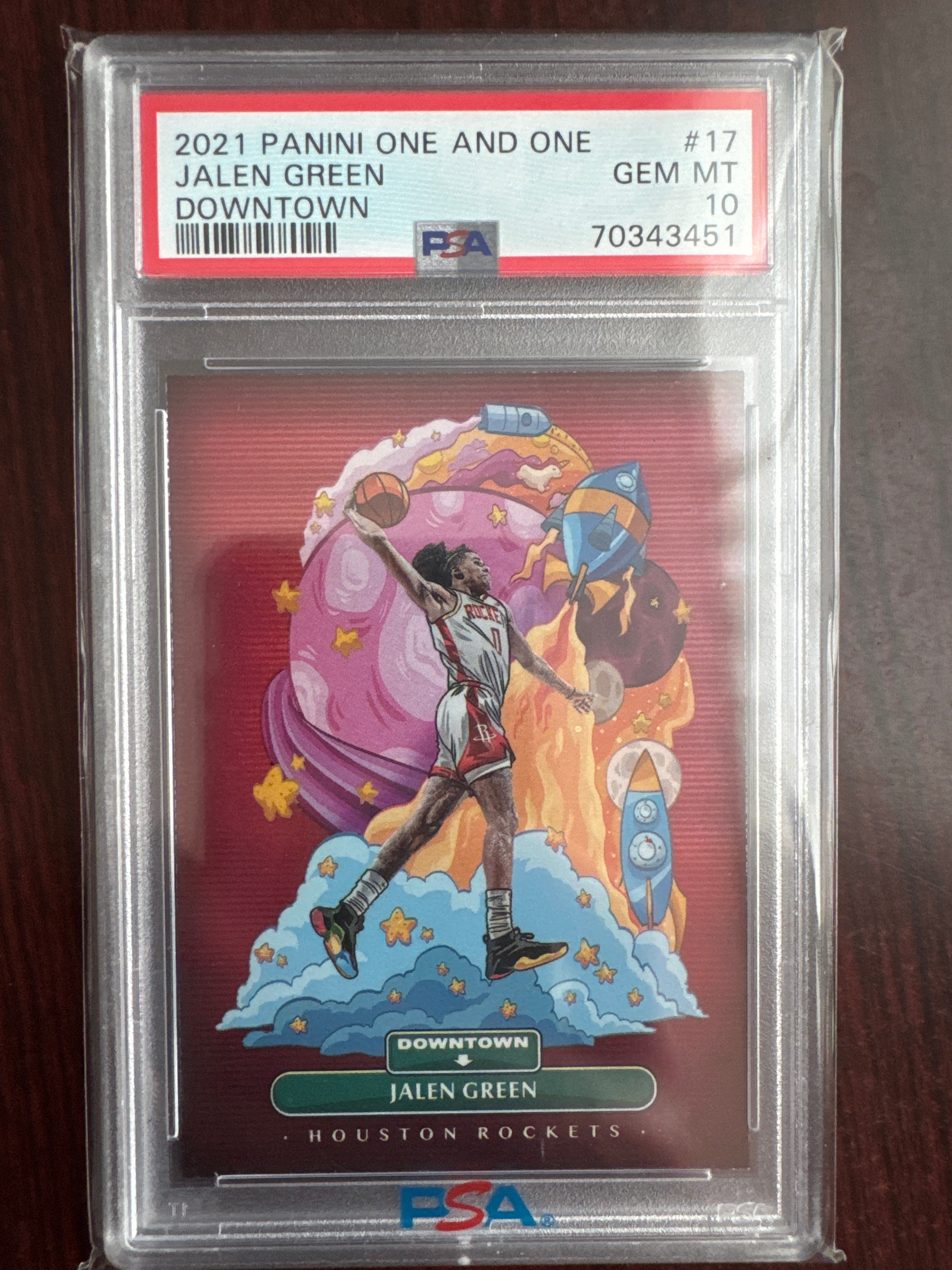 2021 Panini One and One Jalen Green 17 Downtown PSA 10