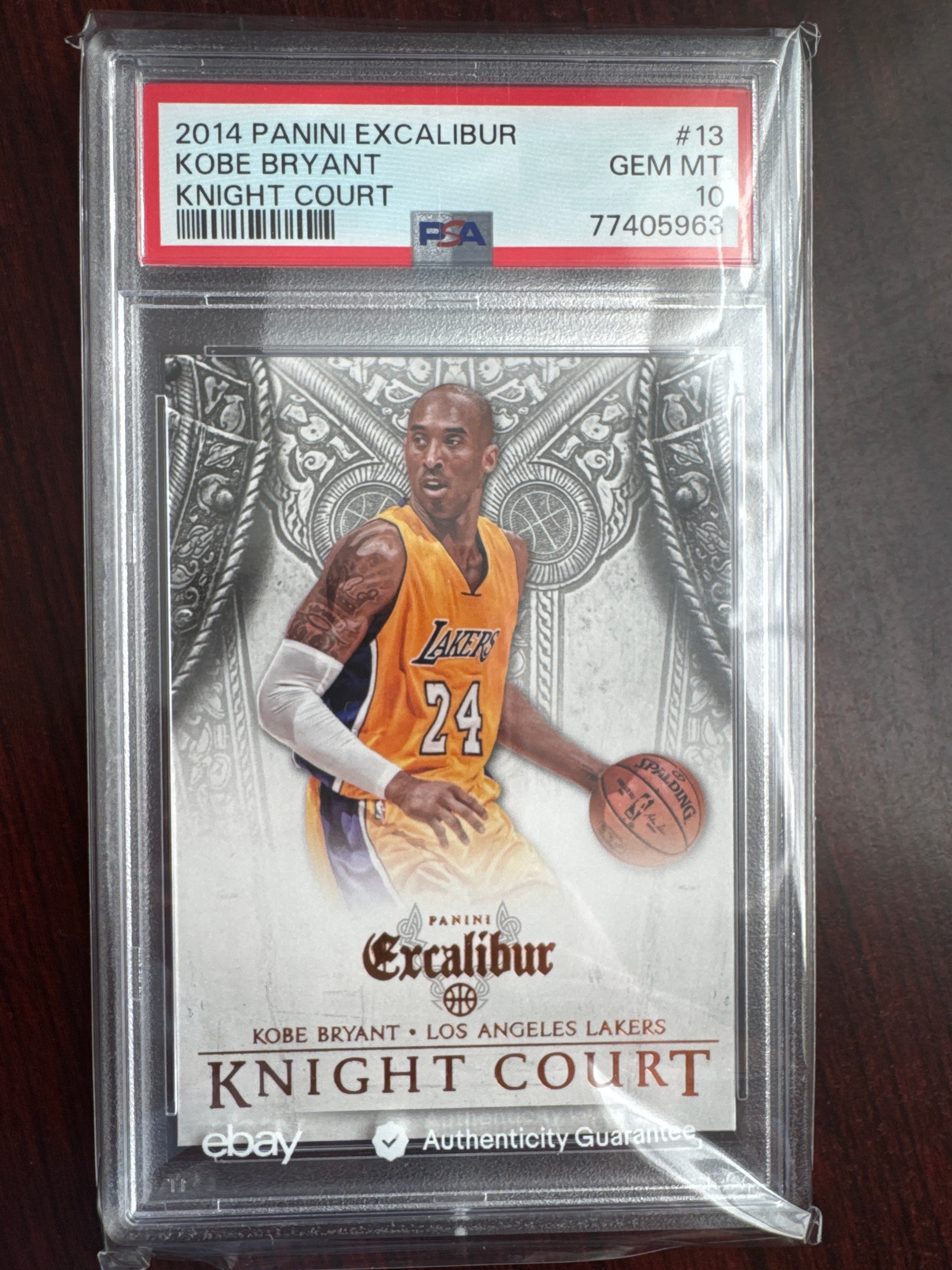 2014 Panini Excalibur Kobe Bryant 13 Knight Court PSA 10