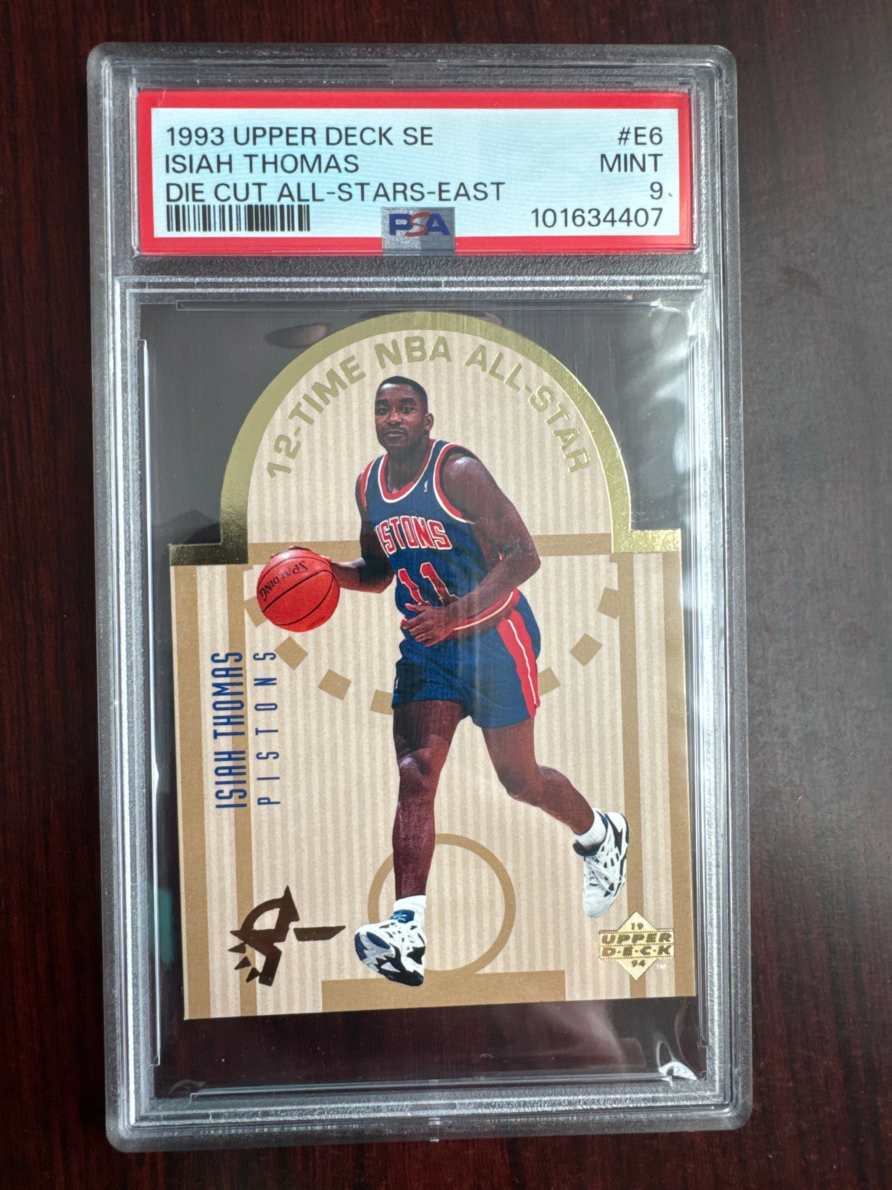 1993 Upper Deck SE Isiah Thomas E6 Die Cut All-Stars East PSA 9