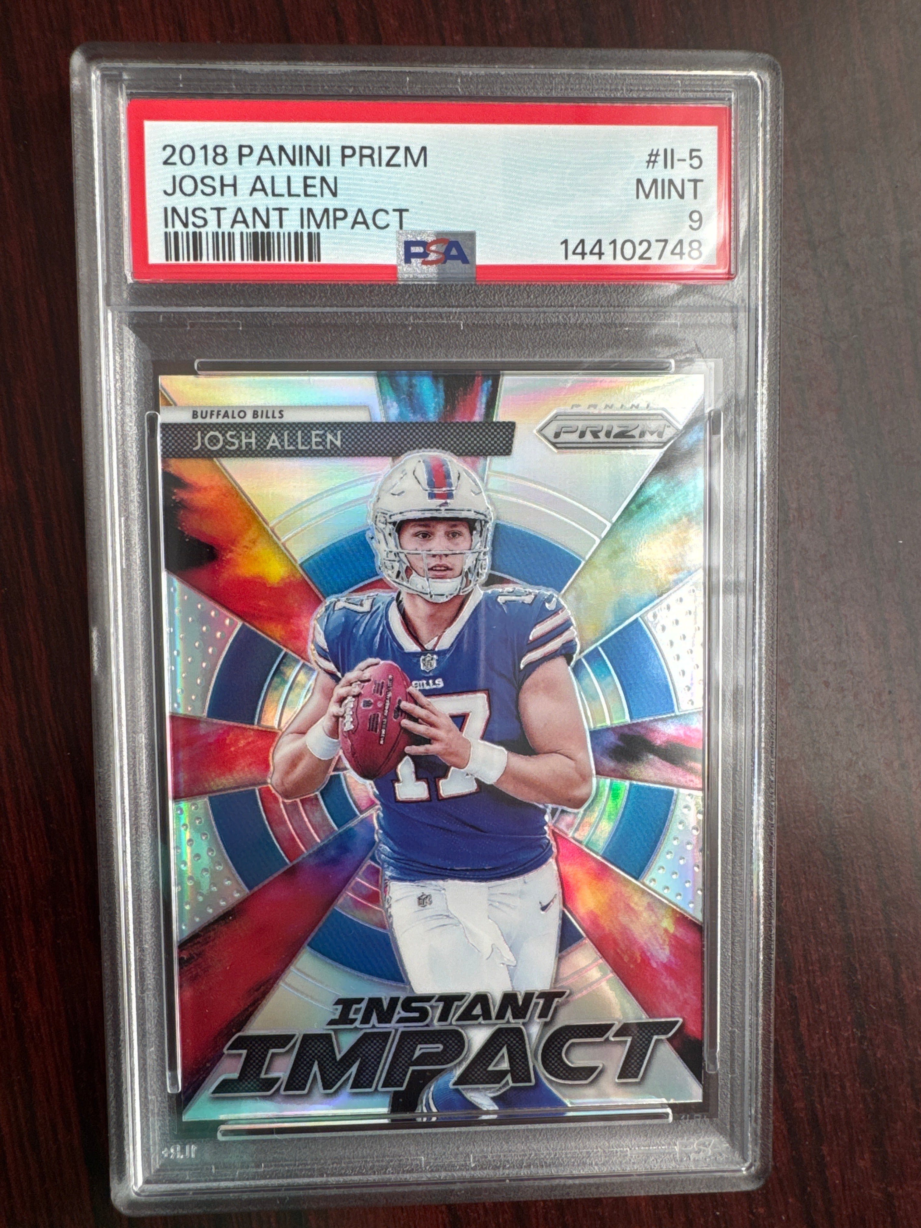 2018 Panini Prizm Josh Allen II-5 Instant Impact PSA 9
